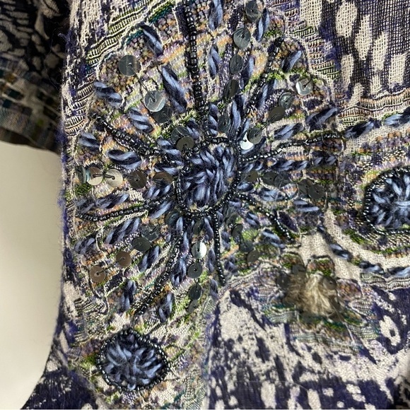 SOFT SURROUNDINGS Emory Cardi SEQUIN FRINGE JACKET EMBROIDERY Cardigan - Picture 9 of 12